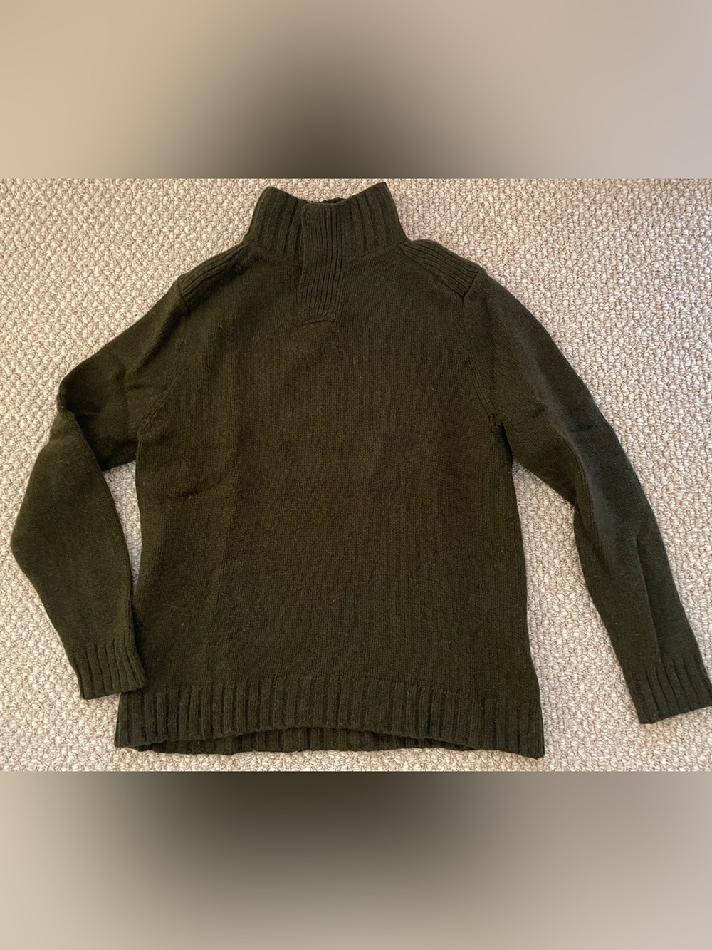 GAP Olive Green Sherpa Collared Sweater